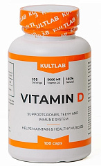 Kultlab Vitamin D3 Softgels, 100 капс