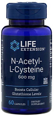 Life Extension NAC (N-Acetyl L-Cysteine) 600 мг, 60 капс