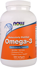 NOW Omega 3 1000 мг, 500 капс