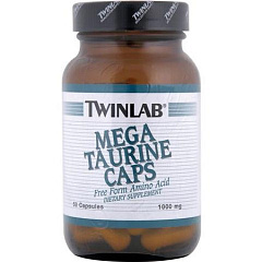 Twinlab Mega Taurine Caps, 50 капс