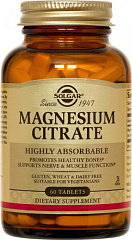 Solgar Magnesium Citrate, 60 таб