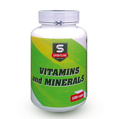 Sportline Nutrition Vitamins and Minerals, 100 капс