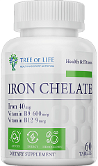 Tree of Life Iron Chelate, 60 таб