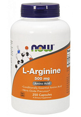 NOW Arginine 500 mg, 250 капс