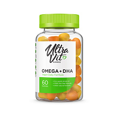 UltraVit Gummies Omega + DHA, 60 таб