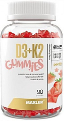 Maxler D3+K2 Gummies, 90 пастилок