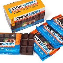 Chikalab Chika Sport Протеиновый тёмный шоколад без сахара, 100 гр