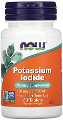 NOW Potassium Iodide 30 мг, 60 таб